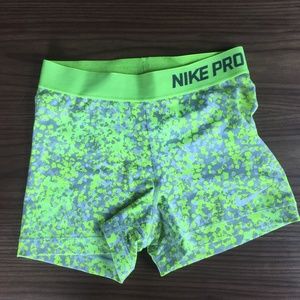 Nike Neon Yellow/Green Nike Compression Shorts